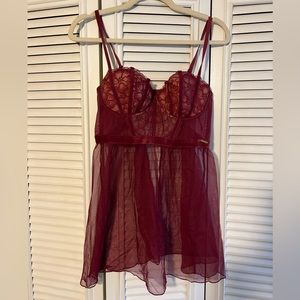 Adore Me Burgundy lingerie size 36B/L